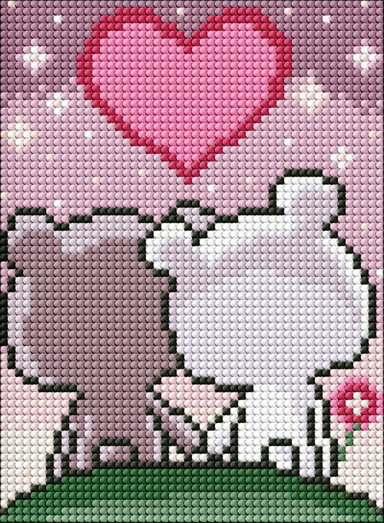 Алмазний живопис Ideyka Закохані ведмежата 15х20 см (AMM1039) - Фото 1