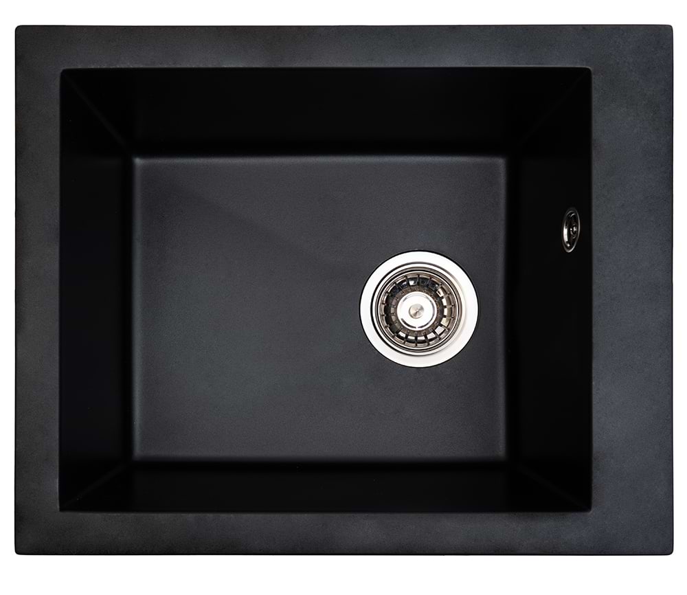 Мойка кухонная Ventolux Amore (BLACK QUARTZ) 500x410x190