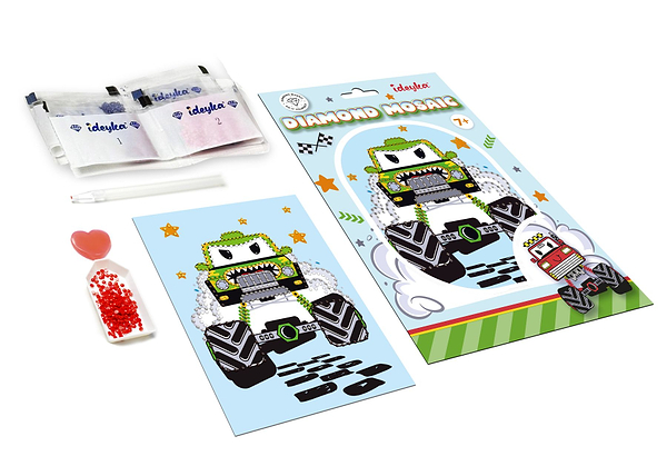 Фото - Алмазний живопис Ideyka Машинка зелена 15x20 см (AMV1227)