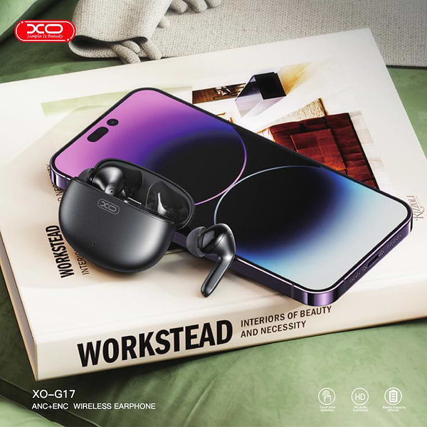 Фото - Наушники вкладыши беспроводные TWS XO G17 ANC+ENC Black (XO-G17BK)