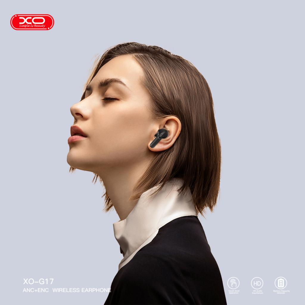 Фото - Наушники вкладыши беспроводные TWS XO G17 ANC+ENC Black (XO-G17BK)
