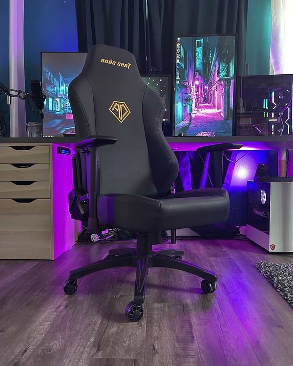 Фото - Крісло для геймерів Anda Seat Phantom 3 Size L Black & Gold (AD18Y-06-B-PVC)