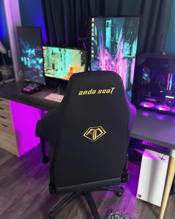Фото - Крісло для геймерів Anda Seat Phantom 3 Size L Black & Gold (AD18Y-06-B-PVC)