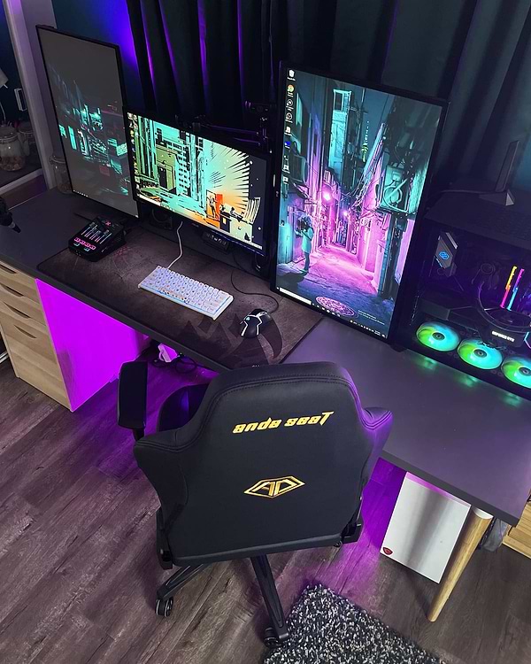 Фото - Крісло для геймерів Anda Seat Phantom 3 Size L Black & Gold (AD18Y-06-B-PVC)