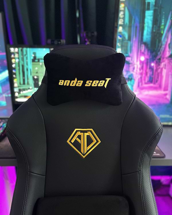 Фото - Крісло для геймерів Anda Seat Phantom 3 Size L Black & Gold (AD18Y-06-B-PVC)
