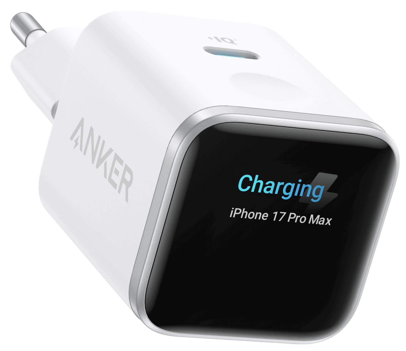 Мережевий зарядний пристрій Anker Nano Charger - 45W USB-C Smart Display White (A121DG21)
