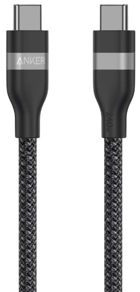 Кабель Anker USB-C to USB-C - 0.9m 240W Upcycled-Braided Black (A82E2H11)
