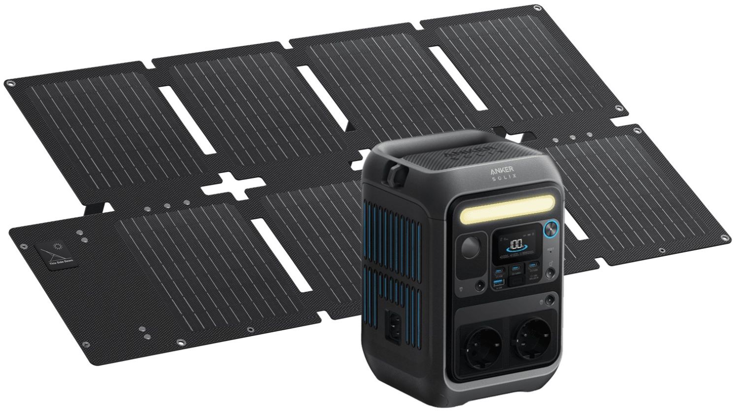 Зарядная станция универсальная Anker SOLIX C300X + PS60 - 288Wh/AC 300W/140W (B1723311)