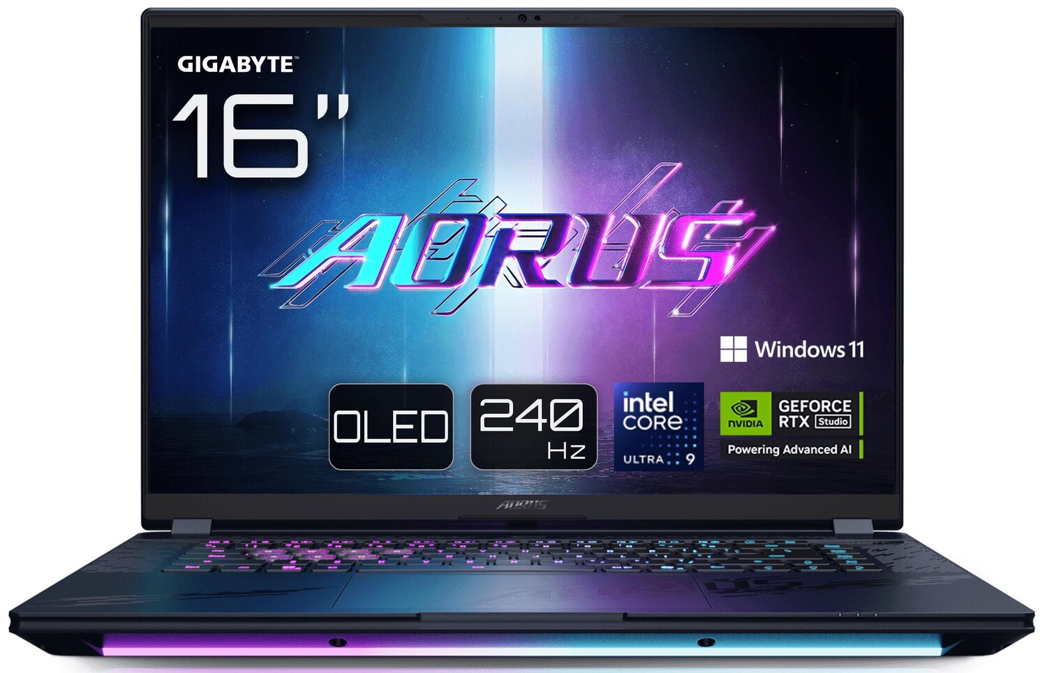 Ноутбук ігровий Gigabyte AORUS MASTER 16 BZH (AORUS_16BZHC6UAE65SP) Black - Фото 1