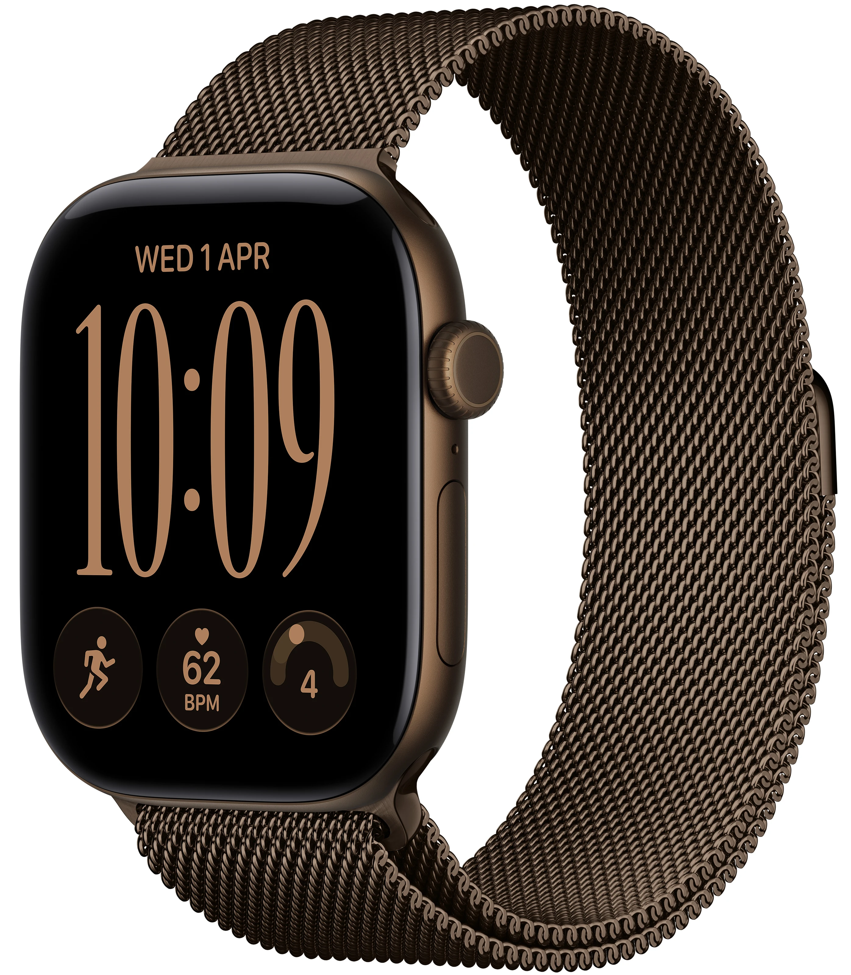 Смарт-годинник Apple Watch Series 12 GPS 46mm Dark Bronze Aluminium Case with Dark Bronze Milanese Loop - S/M