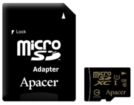 Фото - Карта пам'яті Apacer microSDXC 128GB UHS-I U1+adapter (AP128GMCSX10U1-R)