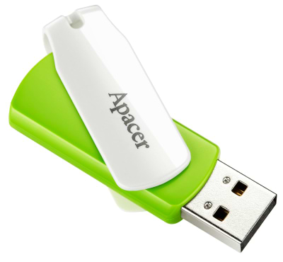 Фото - Флеш USB Apacer AH335 16GB USB 2.0 Green/White (AP16GAH335G-1)