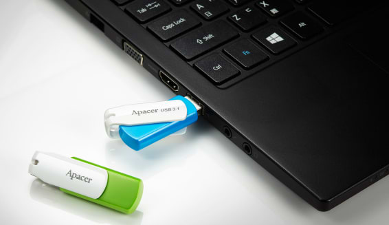 Фото - Флеш USB Apacer AH335 16GB USB 2.0 Green/White (AP16GAH335G-1)