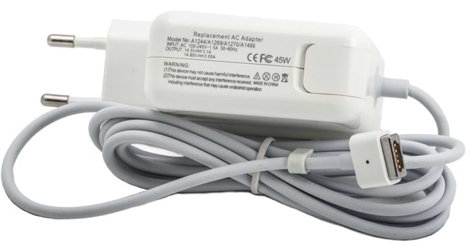 Зарядное устройство для ноутбука PowerPlant Apple 220V 14.5V 45W 3.1A Magnet Tip (AP45PMAG) - Фото 1