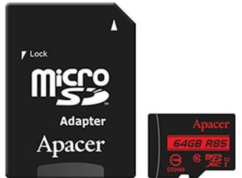 Фото - Карта памяти Apacer microSDXC 64GB UHS-I U1+adapter (AP64GMCSX10U5-R)