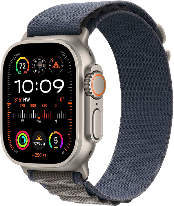 Фото - Смарт-годинник Apple Watch Ultra 2 GPS 49mm Titanium Case with Blue Alpine Loop - Medium