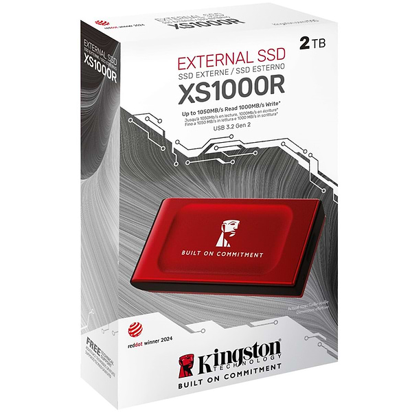 Фото - SSD-накопитель внешний Kingston XS1000 BoC 2000GB USB 3.2 Gen 2 Red (SXS1000R/2000GA)
