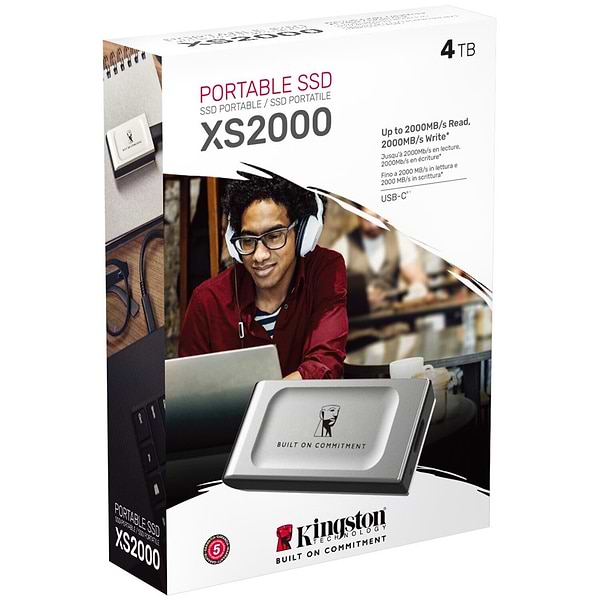 Фото - SSD-накопитель внешний Kingston XS2000 BoC 4000GB USB 3.2 Gen 2x2 IP55 Silver (SXS2000/4000GA)