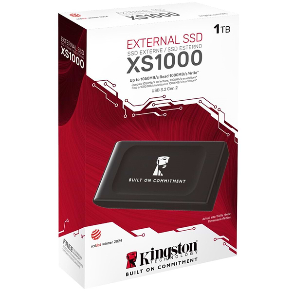 Фото - SSD-накопичувач зовнішній Kingston XS1000 BoC 1000GB USB 3.2 Gen 2 Black (SXS1000/1000GA)