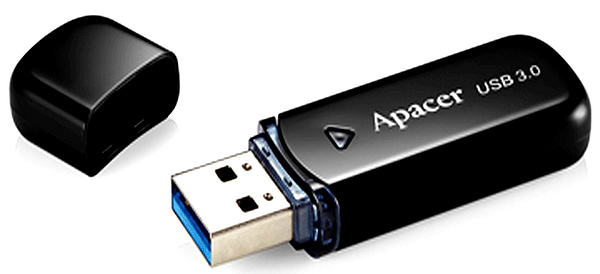 Фото - Флеш USB Apacer AH355 64GB USB 3.0 Black (AP64GAH355B-1)