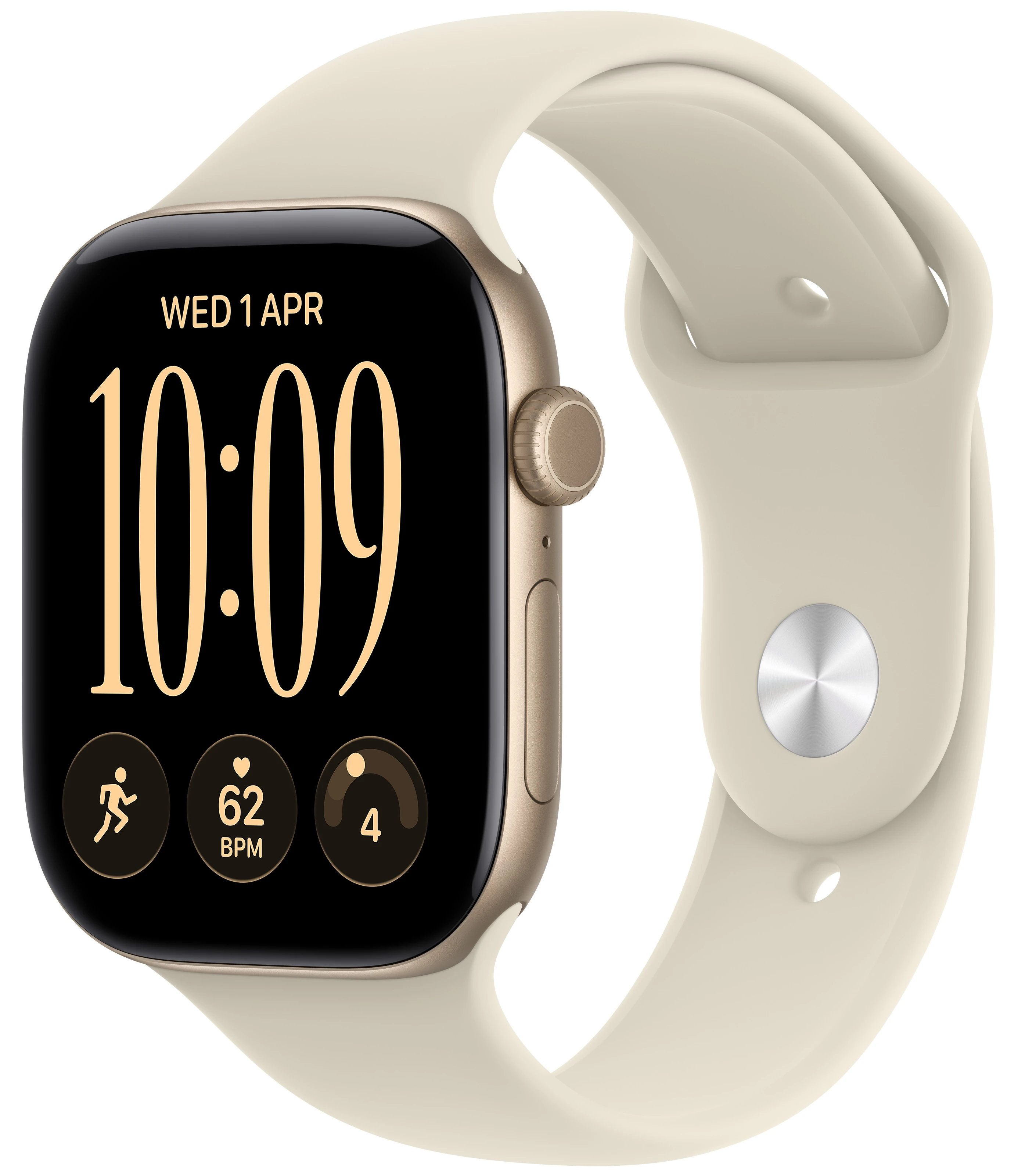 Смарт-часы Apple Watch Series 12 GPS + eSIM 42mm Light Gold Aluminium Case with Sand Sport Band - S/M