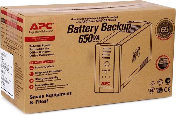 Фото - Источник бесперебойного питания APC Back-UPS CS 650VA