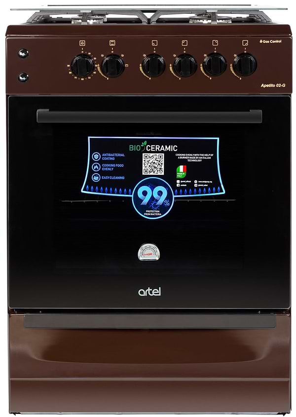 Фото - Плита газова ARTEL Apetito 02-G Brown