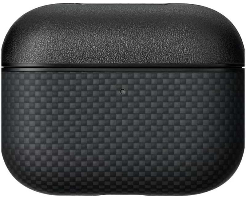 Чехол для наушников Pitaka Aramid Fiber Magnetic Case Plain Black/Grey for Airpods Pro 3rd Gen (APM2501)
