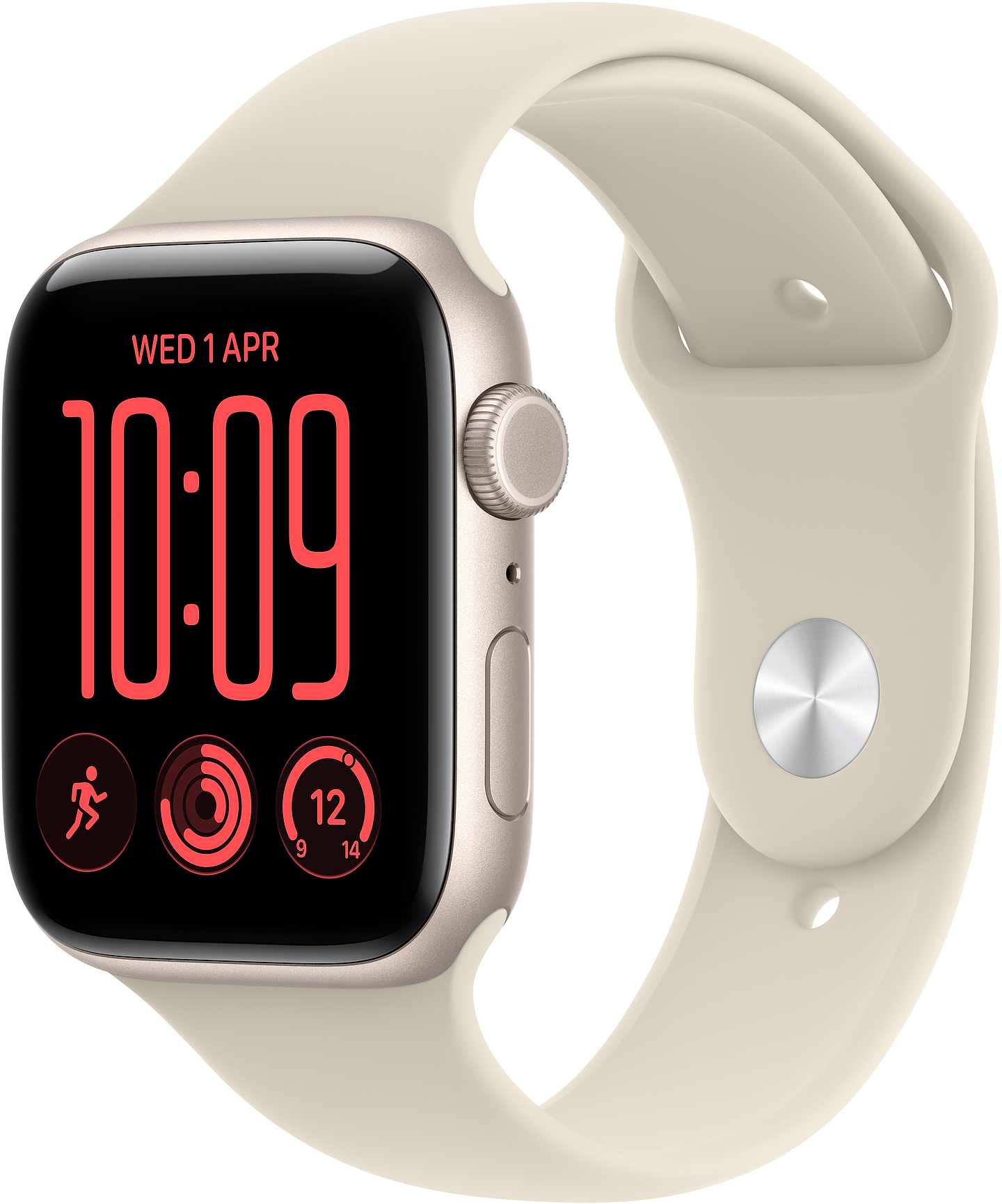 Смарт-часы Apple Watch SE 3 GPS + eSIM 44mm Starlight Aluminium Case with Sand Sport Band - M/L