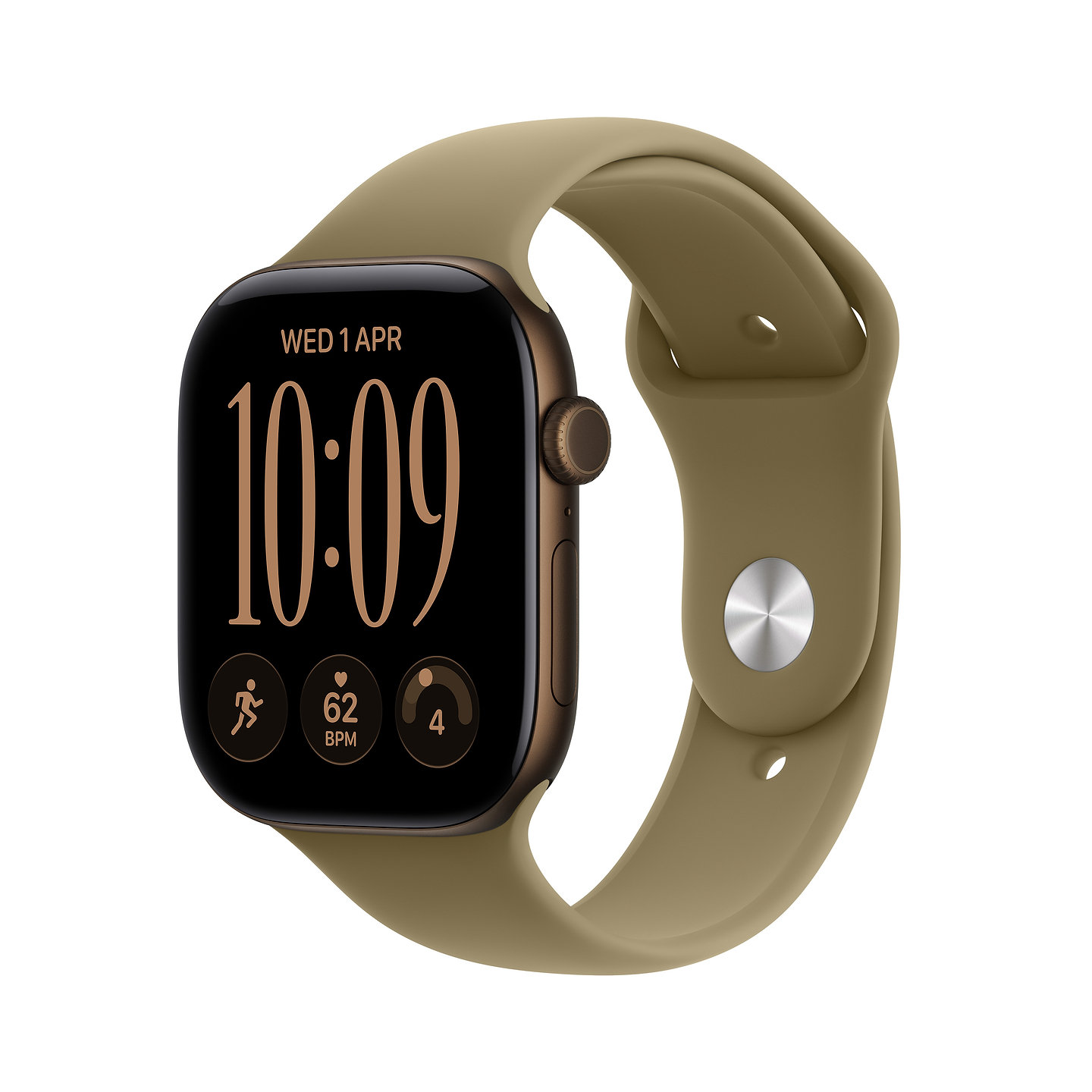 Смарт-часы Apple Watch Series 12 GPS 42mm Dark Bronze Aluminium Case with Olive Sport Band - S/M