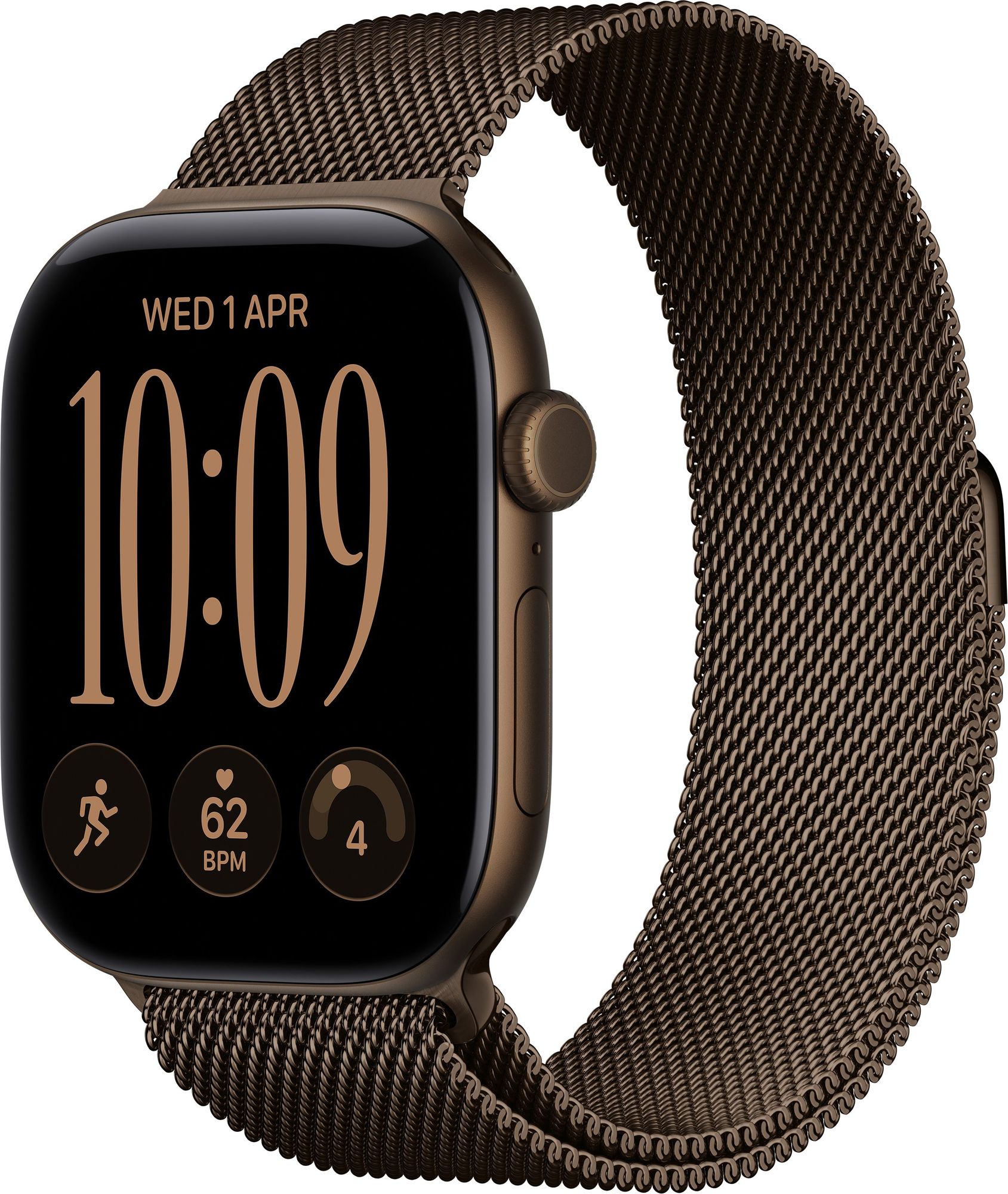 Смарт-часы Apple Watch Series 12 GPS + eSIM 42mm Dark Bronze Aluminium Case with Dark Bronze Milanese Loop