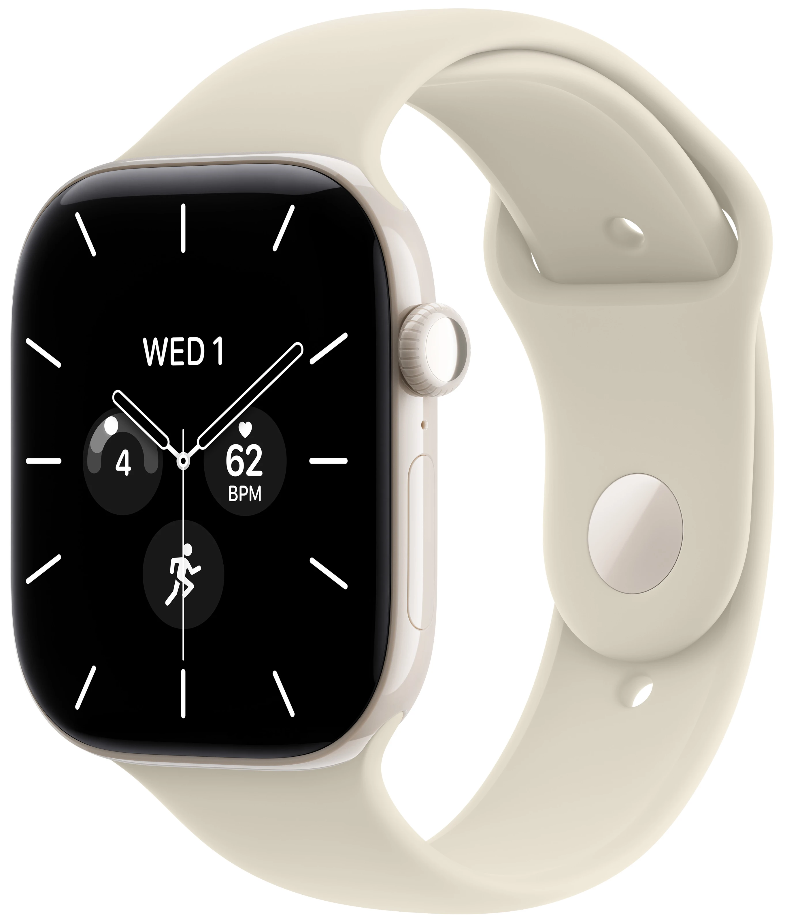 Смарт-часы Apple Watch Series 12 GPS 42mm Pearl White Ceramic Case with Wildflower Blue Sport Band - S/M