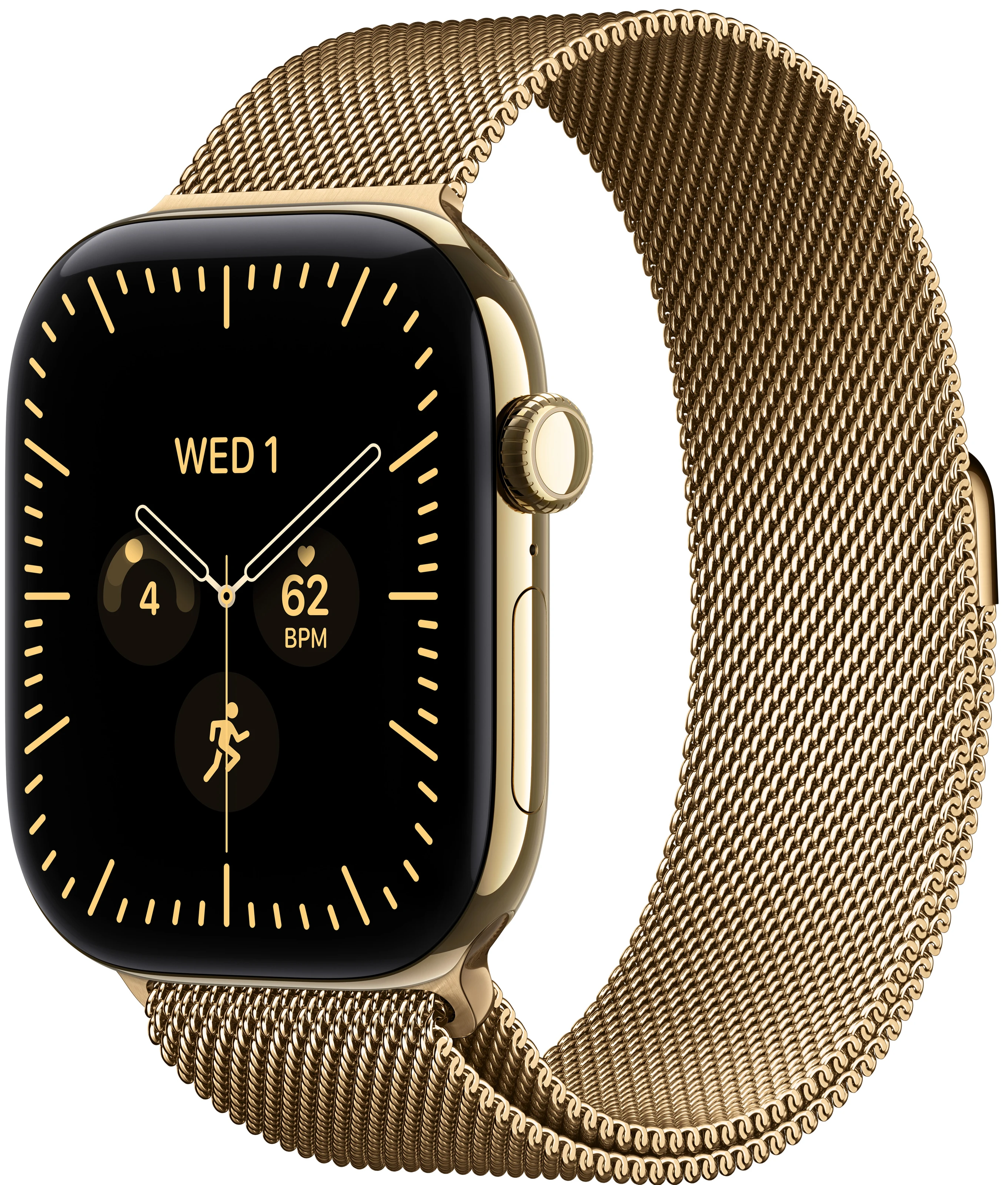 Смарт-часы Apple Watch Series 12 GPS + eSIM 46mm Radiant Gold Titanium Case with Radiant Gold Milanese Loop - S/M