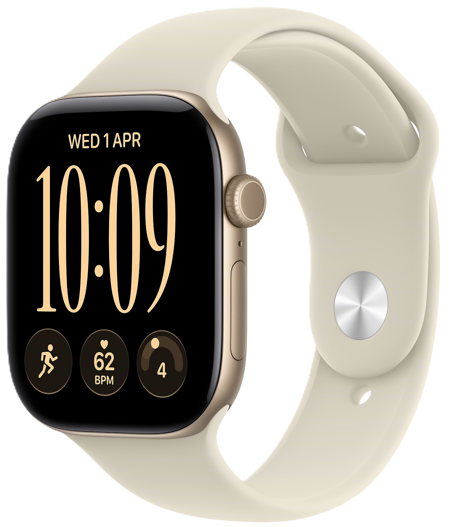 Смарт-годинник Apple Watch Series 12 GPS 42mm Light Gold Aluminium Case with Sand Sport Band - M/L
