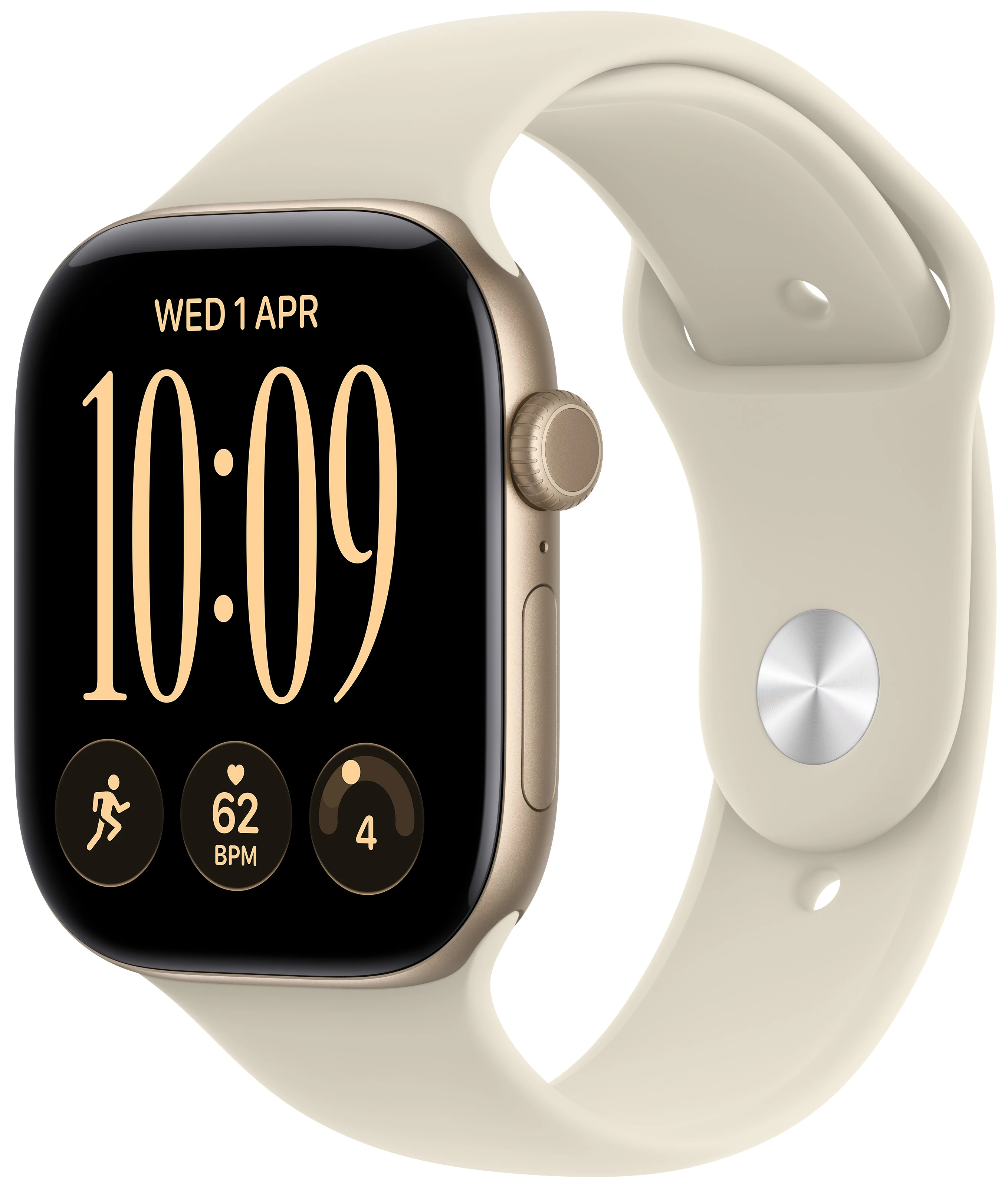 Смарт-часы Apple Watch Series 12 GPS 42mm Light Gold Aluminium Case with Sand Sport Band - S/M
