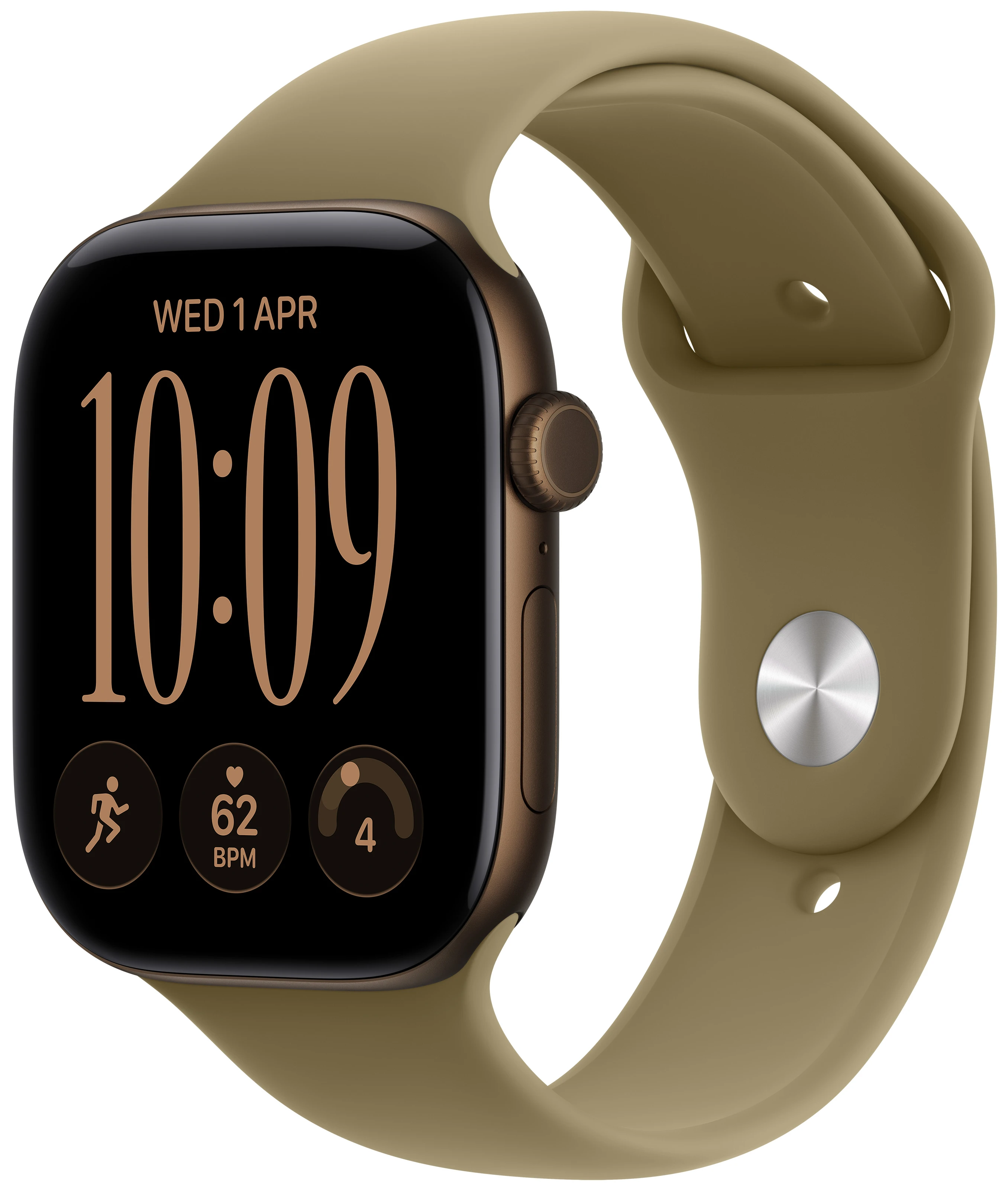 Смарт-часы Apple Watch Series 12 GPS + eSIM 42mm Dark Bronze Aluminium Case with Olive Sport Band - M/L
