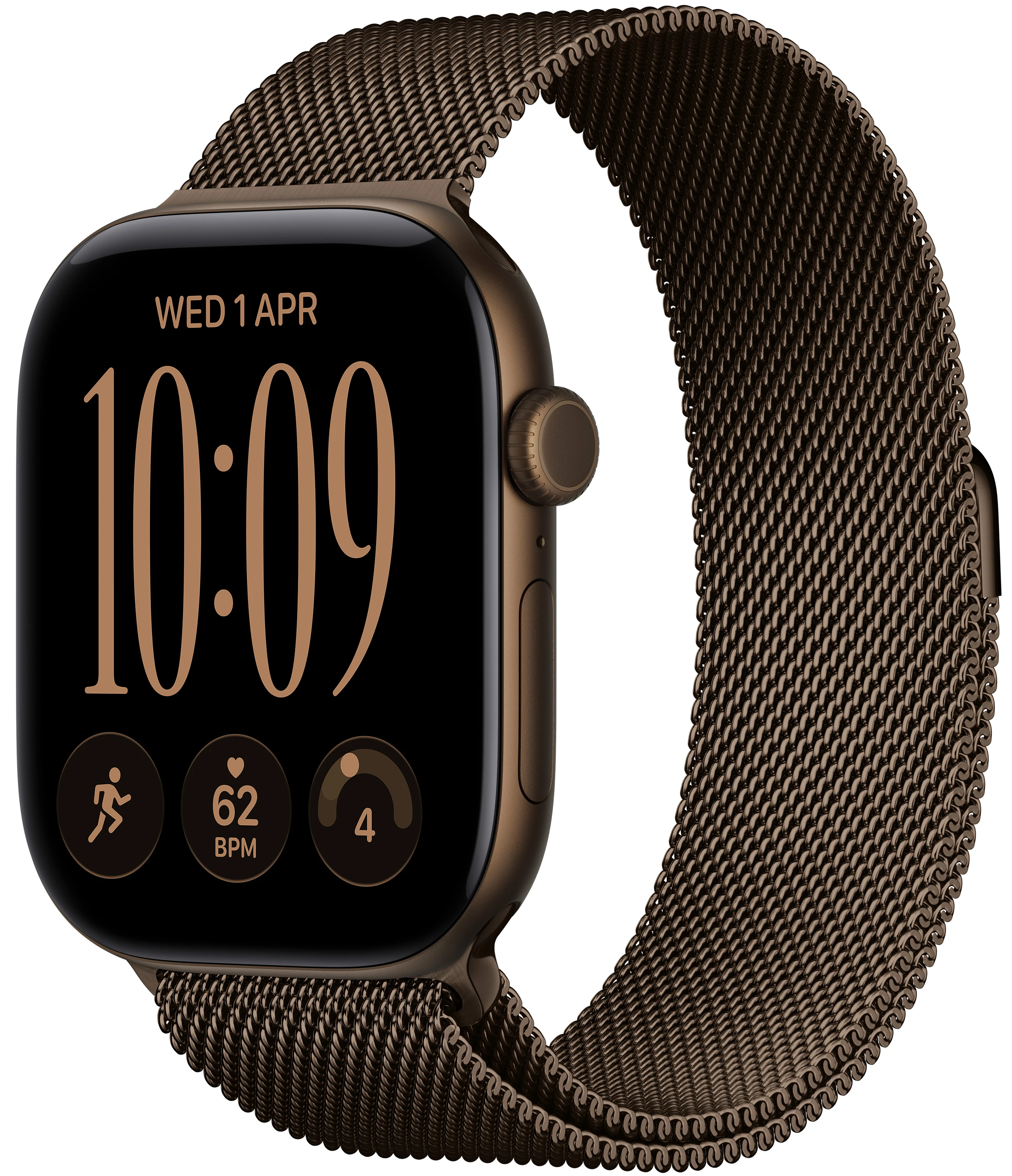 Смарт-часы Apple Watch Series 12 GPS + eSIM 46mm Dark Bronze Aluminium Case with Dark Bronze Milanese Loop - M/L