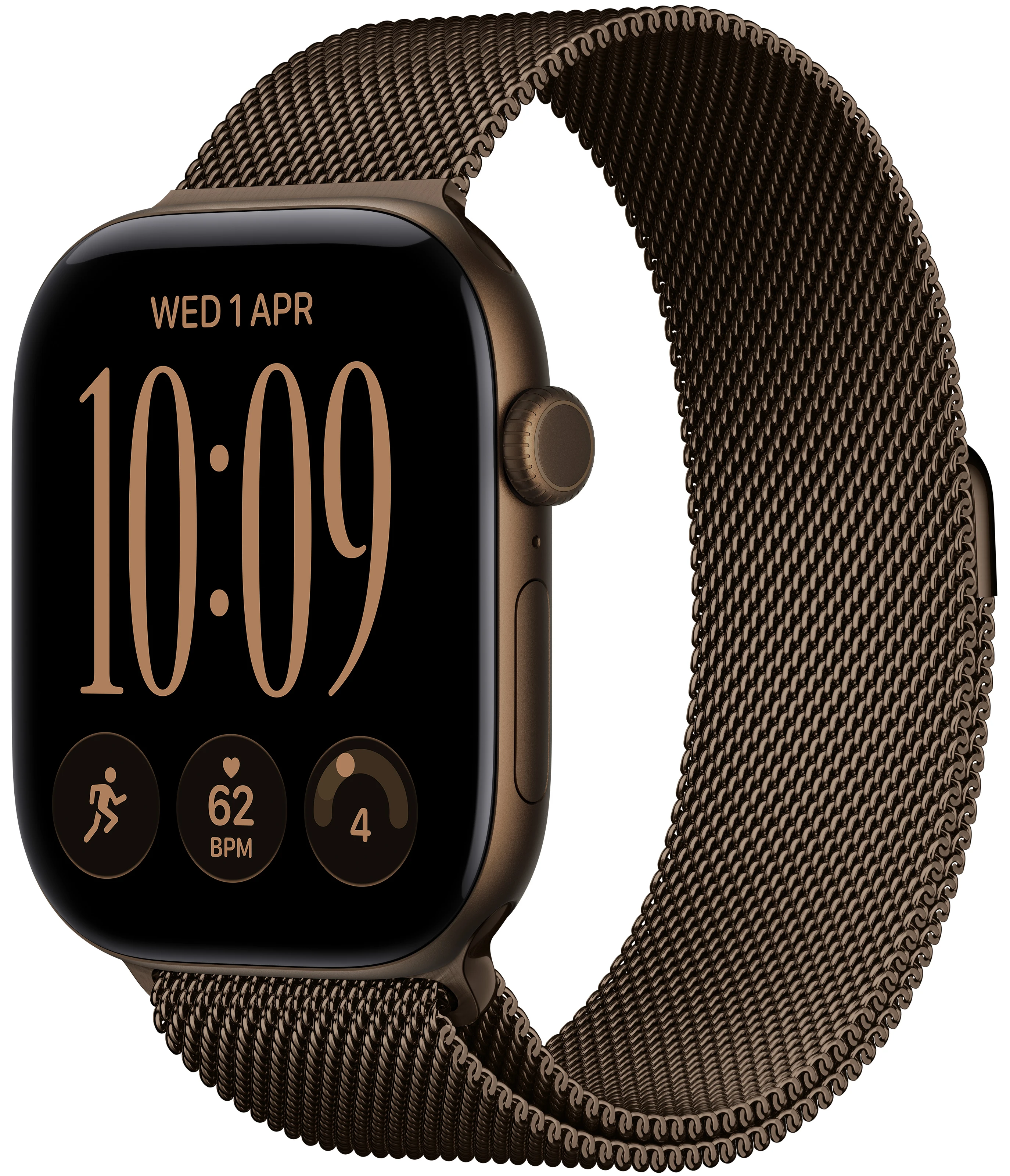 Смарт-часы Apple Watch Series 12 GPS + eSIM 46mm Dark Bronze Aluminium Case with Dark Bronze Milanese Loop - S/M