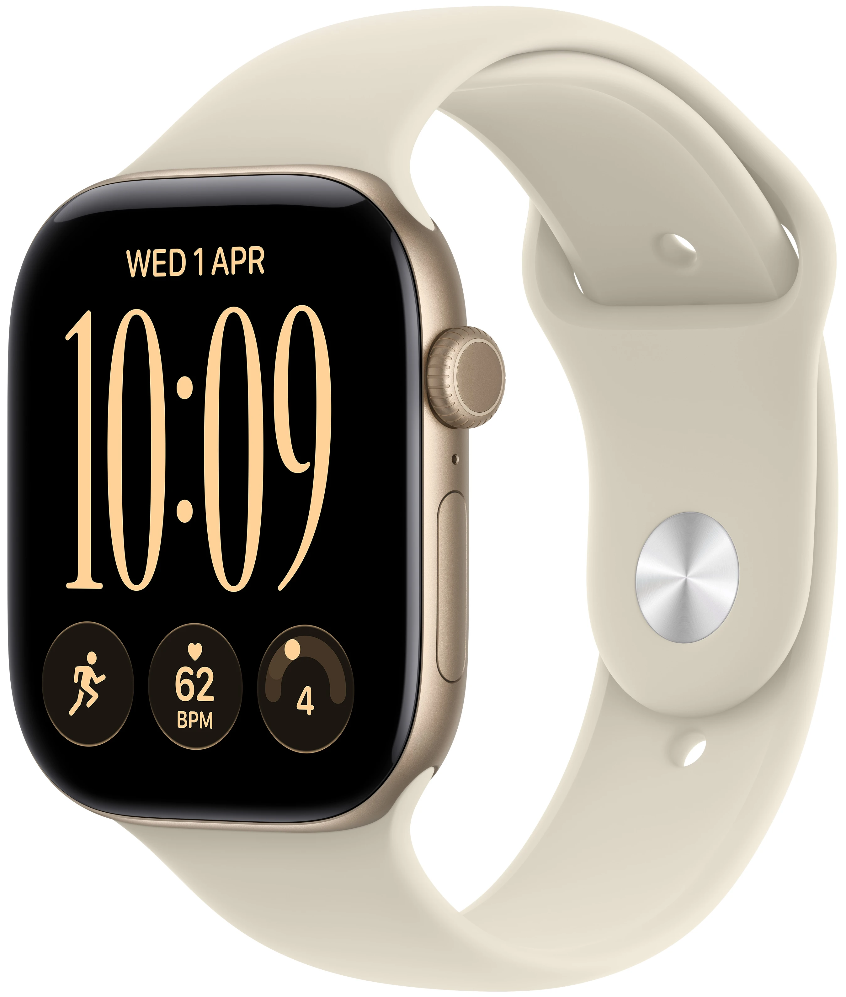 Смарт-часы Apple Watch Series 12 GPS + eSIM 42mm Light Gold Aluminium Case with Sand Sport Band - M/L