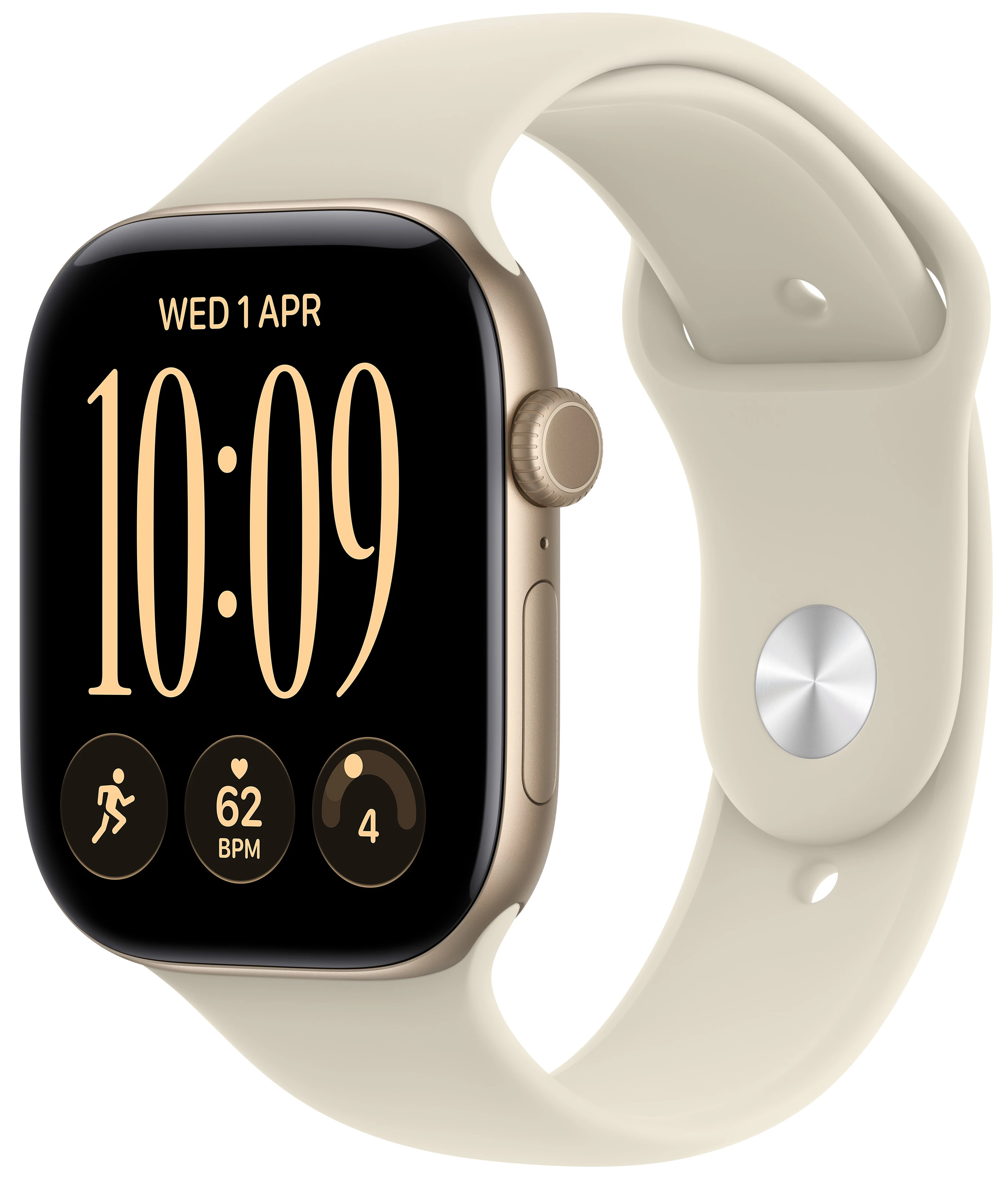 Смарт-часы Apple Watch Series 12 GPS + eSIM 46mm Light Gold Aluminium Case with Sand Sport Band - M/L