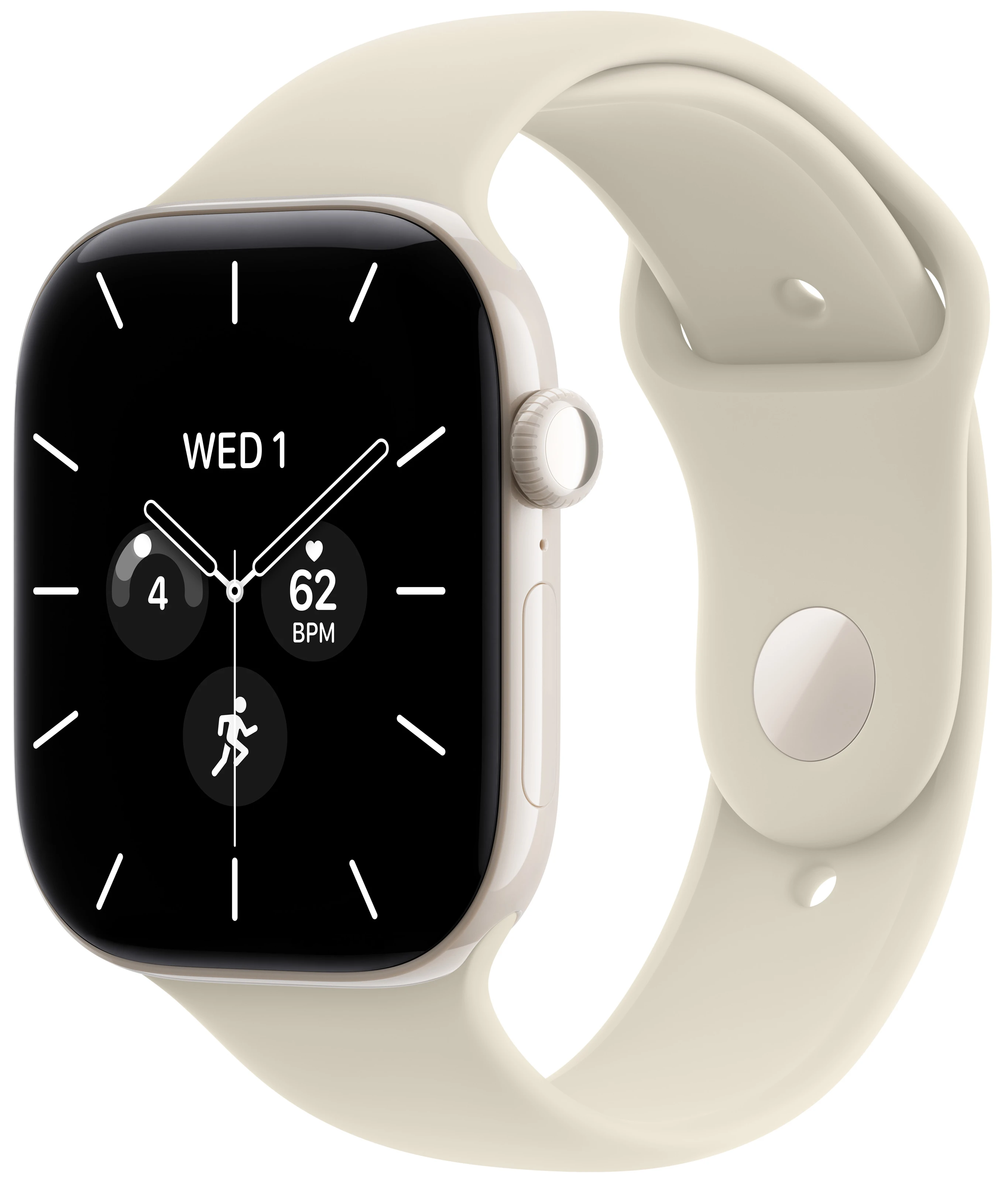 Смарт-часы Apple Watch Series 12 GPS + eSIM 46mm Pearl White Ceramic Case with Sand Sport Band - M/L