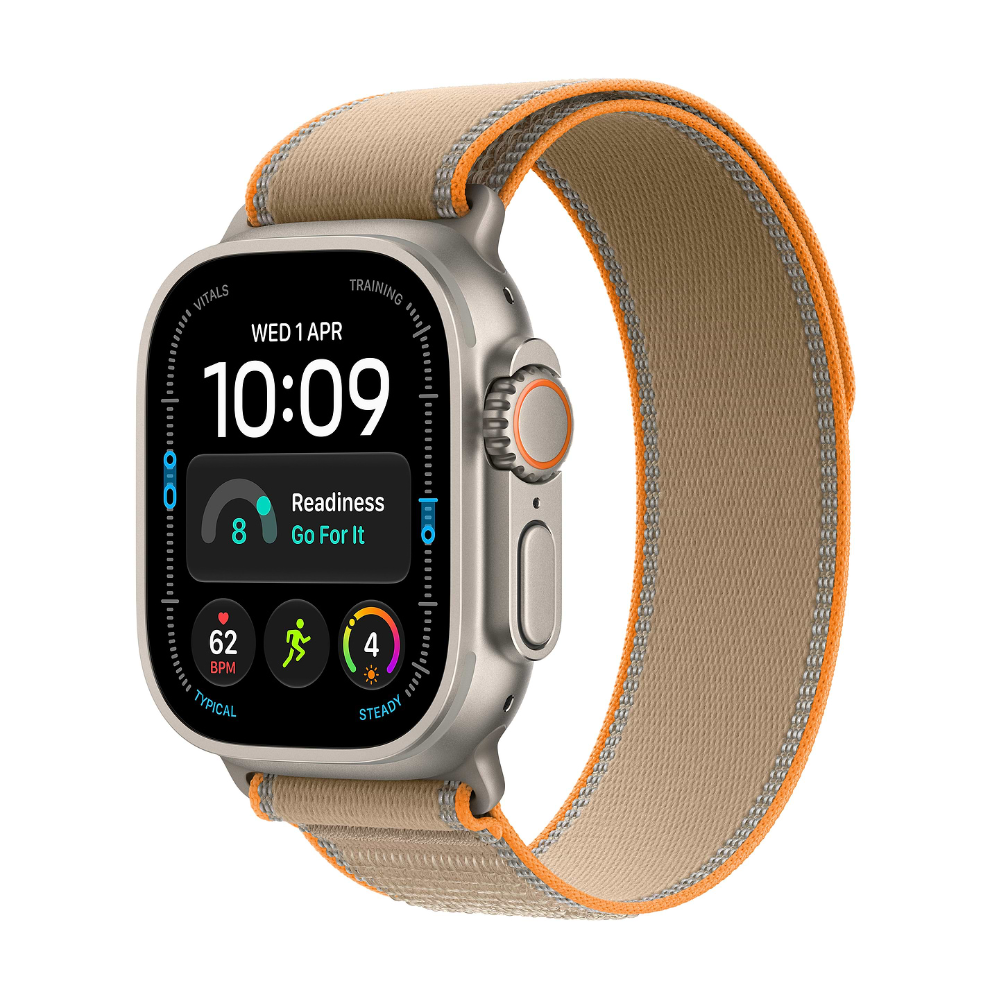 Смарт-годинник Apple Watch Ultra 4 GPS + eSIM 49mm Natural Titanium Case with Sand Trail Loop - S/M