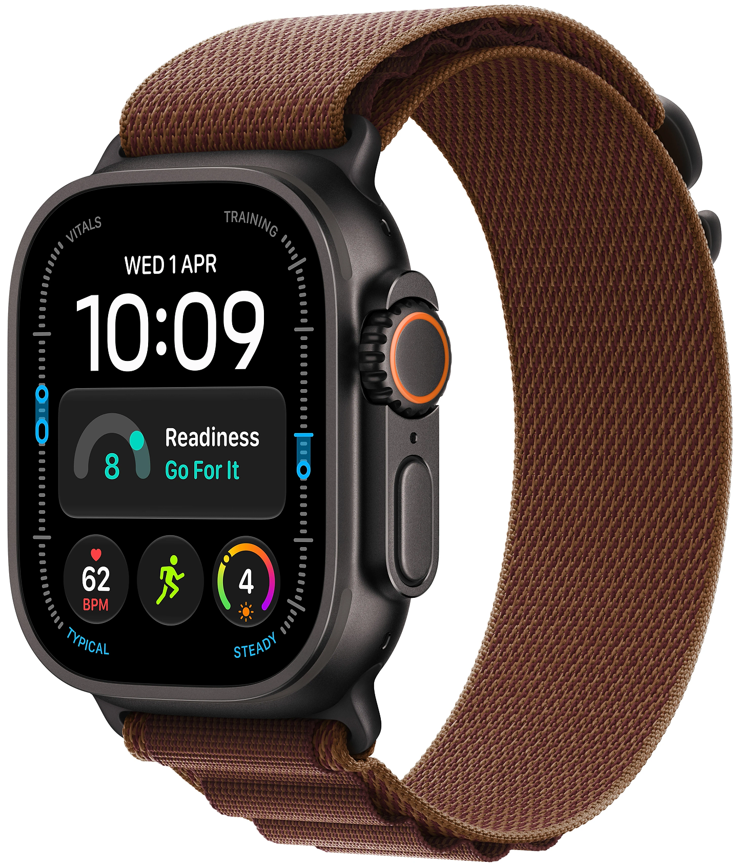 Смарт-годинник Apple Watch Ultra 4 GPS + eSIM 49mm Black Titanium Case with Burgundy Alpine Loop - M