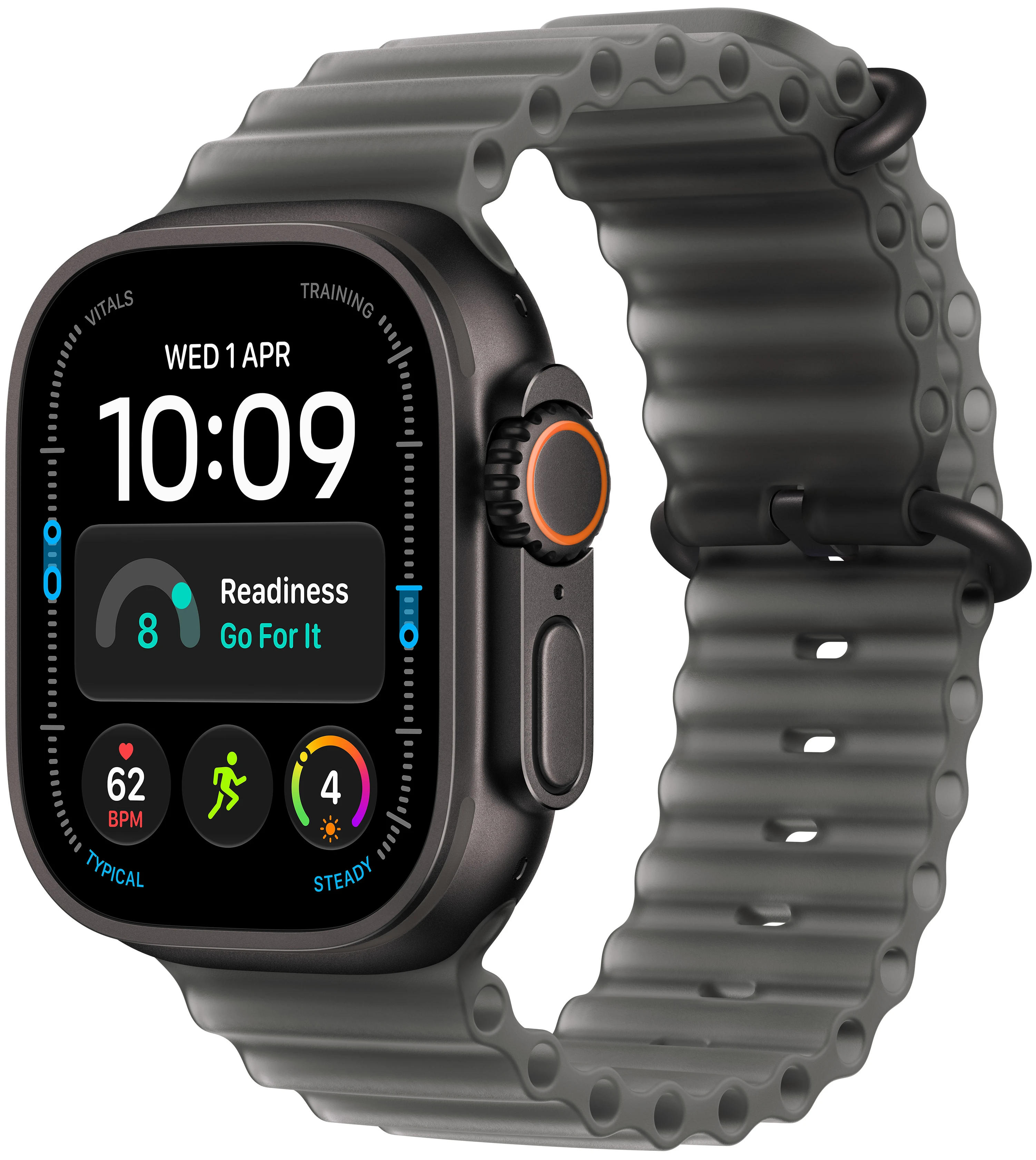Смарт-часы Apple Watch Ultra 4 GPS + eSIM 49mm Black Titanium Case with Translucent Black Ocean Band