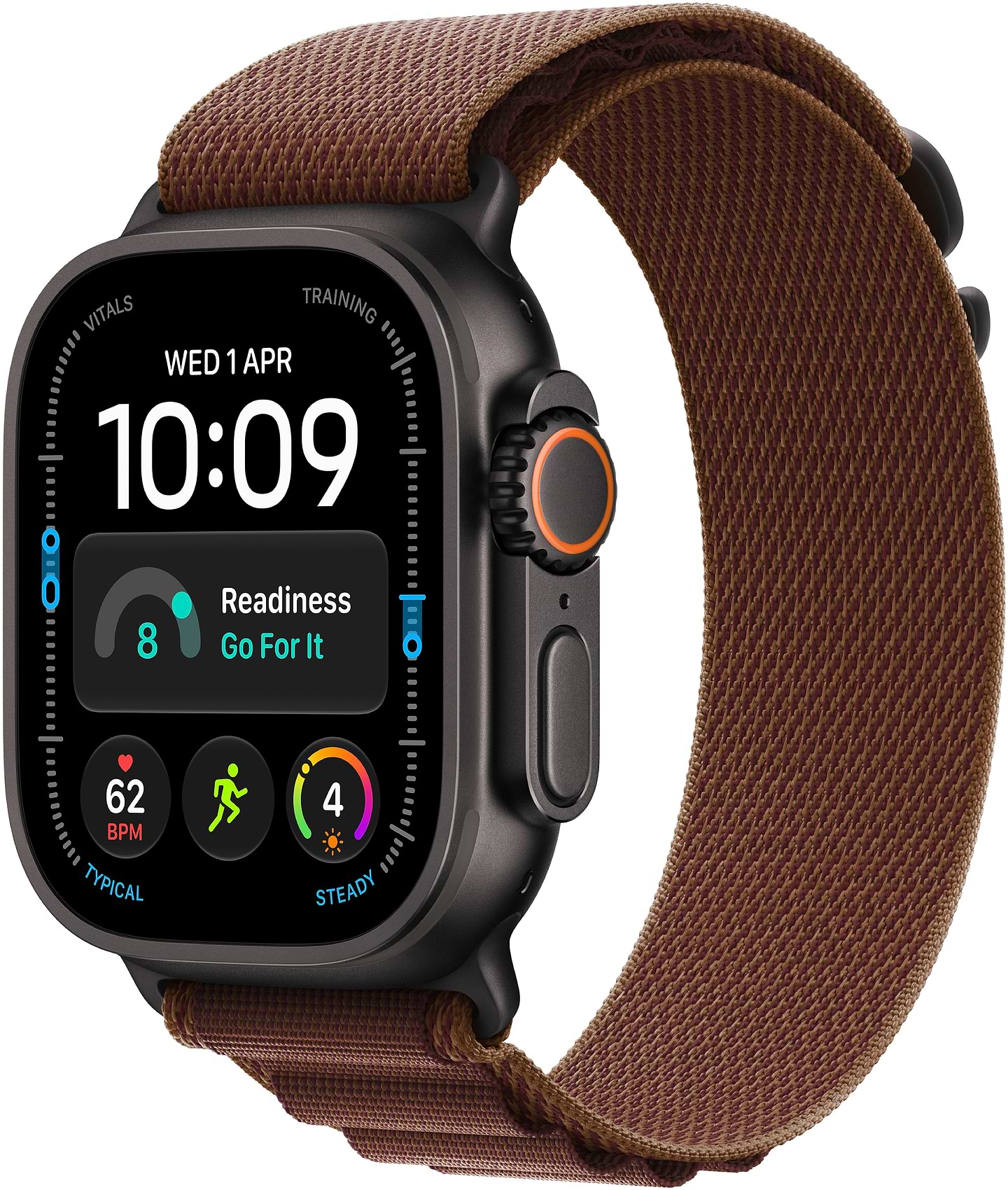 Смарт-годинник Apple Watch Ultra 4 GPS + eSIM 49mm Black Titanium Case with Burgundy Alpine Loop - S