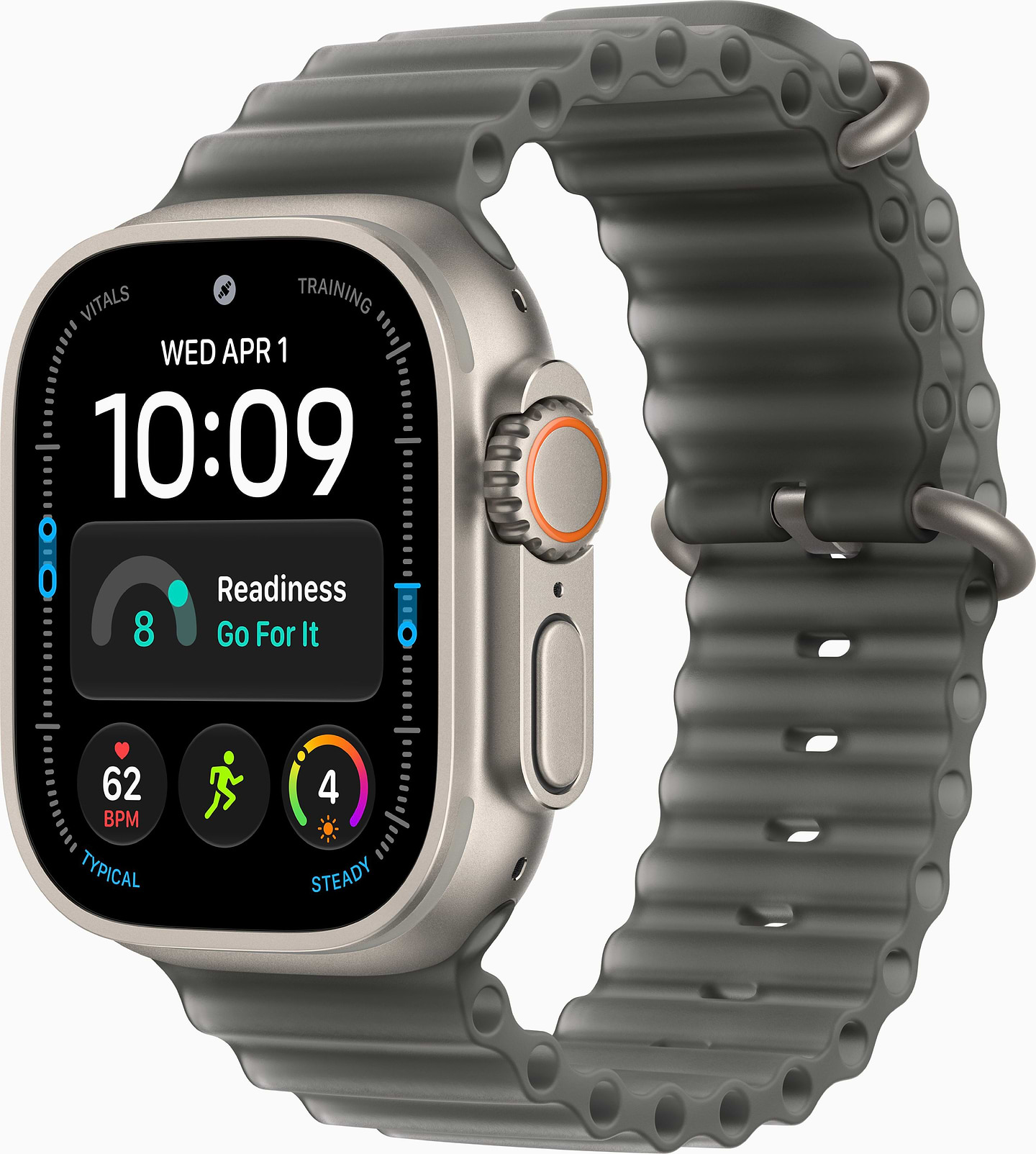 Смарт-часы Apple Watch Ultra 4 GPS + eSIM 49mm Natural Titanium Case with Translucent Black Band