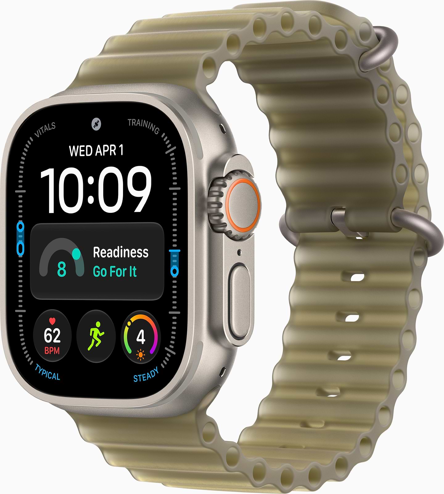 Смарт-часы Apple Watch Ultra 4 GPS + eSIM 49mm Natural Titanium Case with Translucent Kelp Band