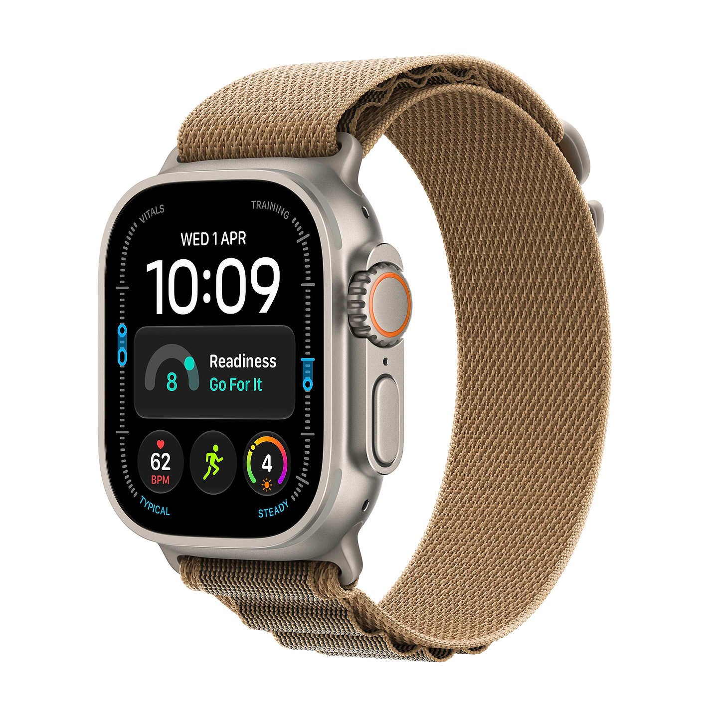 Смарт-годинник Apple Watch Ultra 4 GPS + eSIM 49mm Natural Titanium Case with Desert Alpine Loop - M
