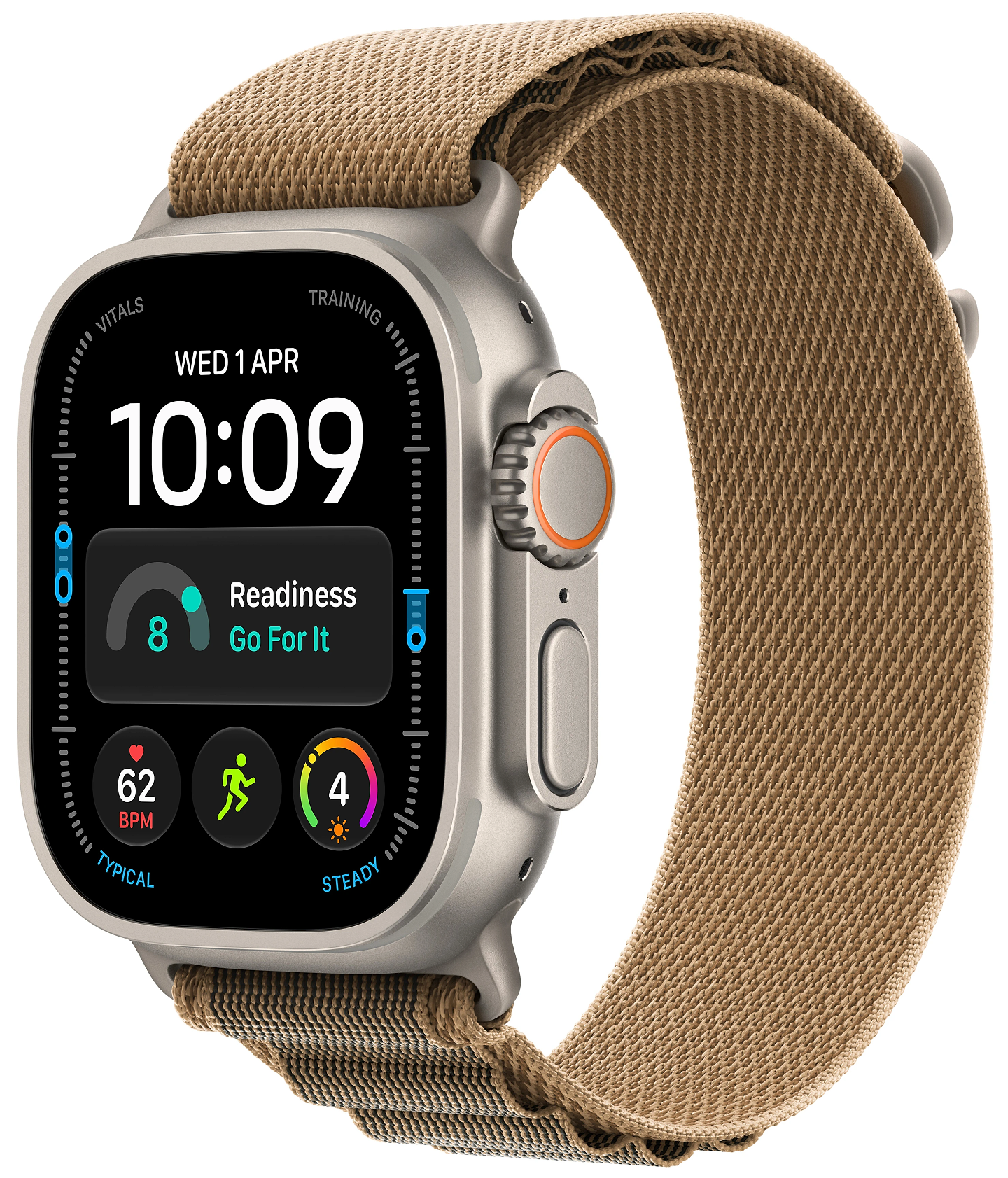Смарт-годинник Apple Watch Ultra 4 GPS + eSIM 49mm Natural Titanium Case with Desert Alpine Loop - L