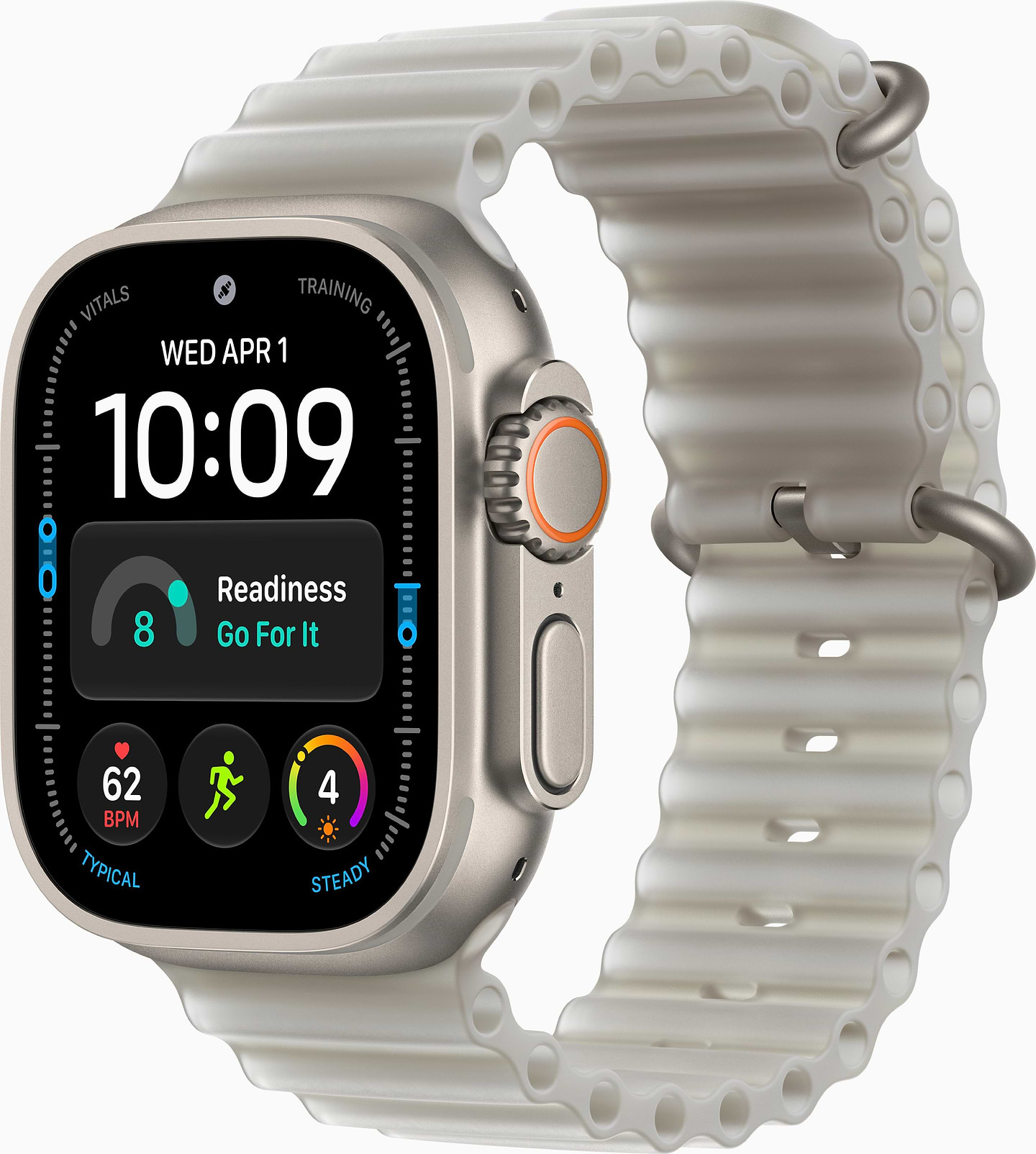 Смарт-часы Apple Watch Ultra 4 GPS + eSIM 49mm Natural Titanium Case with Translucent Gray Band